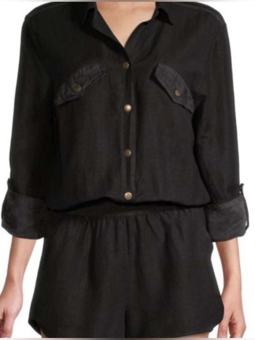 YFB Young Fabulous & Broke Romper in Black Wash Size Medium